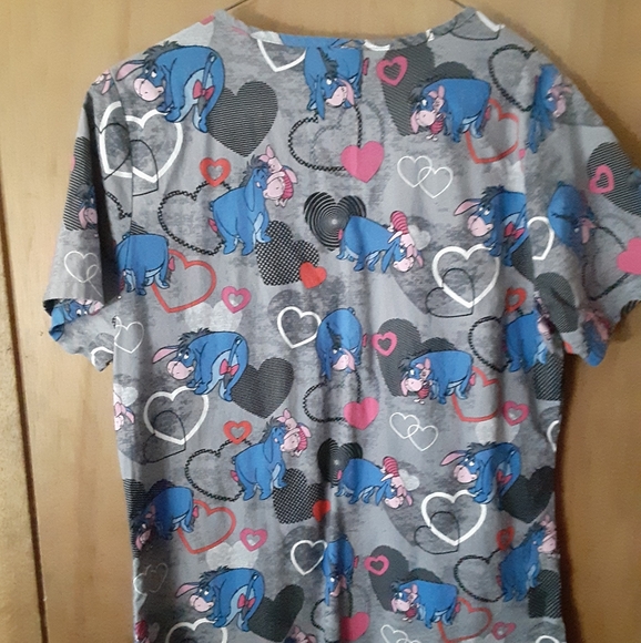 Disney Eeyore and Piglet Small Scrub shirt - Picture 2 of 3